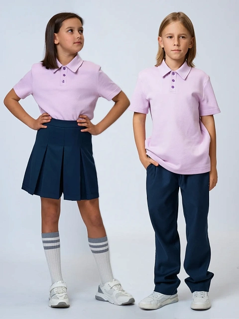 Поло с коротким рукавом унисекс