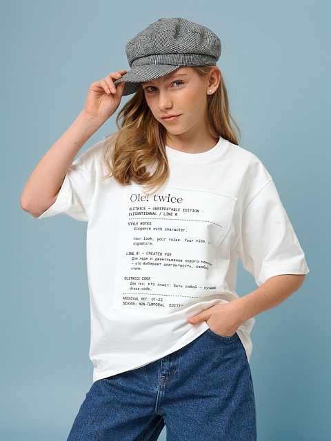 Футболка с нашивным принтом Ole!twice