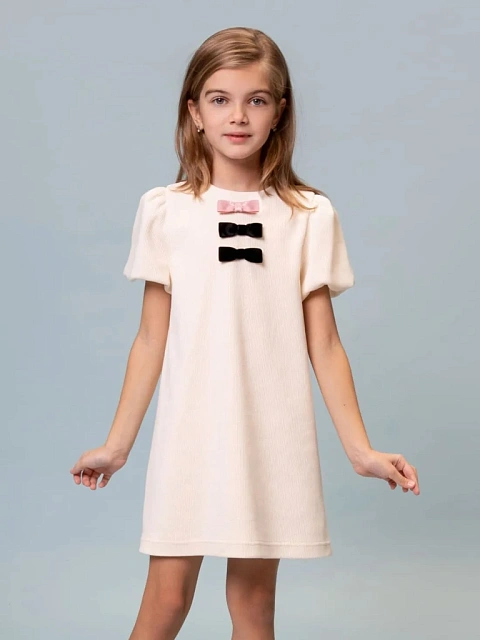 Платье с контрастными бантиками