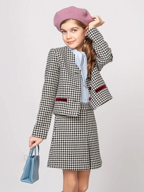 Юбка трапеция из твида