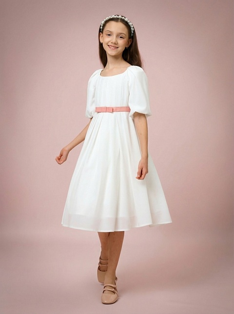 Платье с драпировкой в романтическом стиле