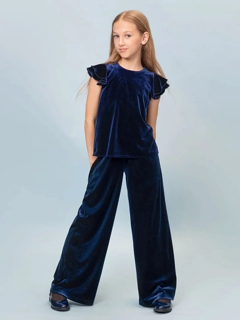 Брюки из бархата широкие