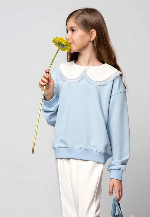 Свитшот с белым воротником